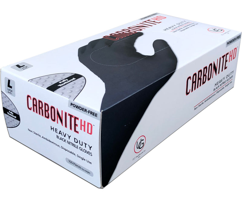 Carbonite HD Black Nitrile, Size L, Box of 100